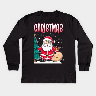 Merry Christmas Couple Matching Sweaters Kids Long Sleeve T-Shirt